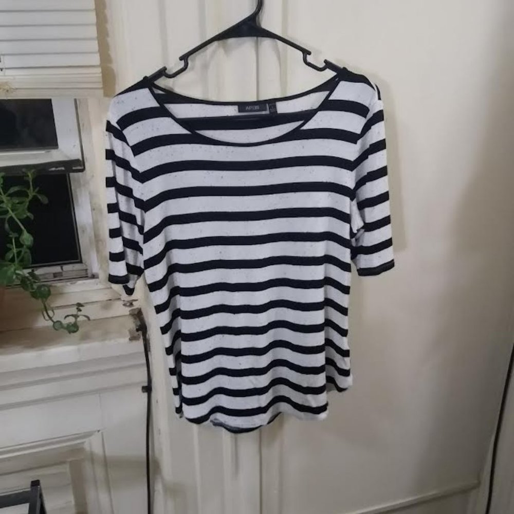 Apt. 9 Lightweight Striped Half Sleeve